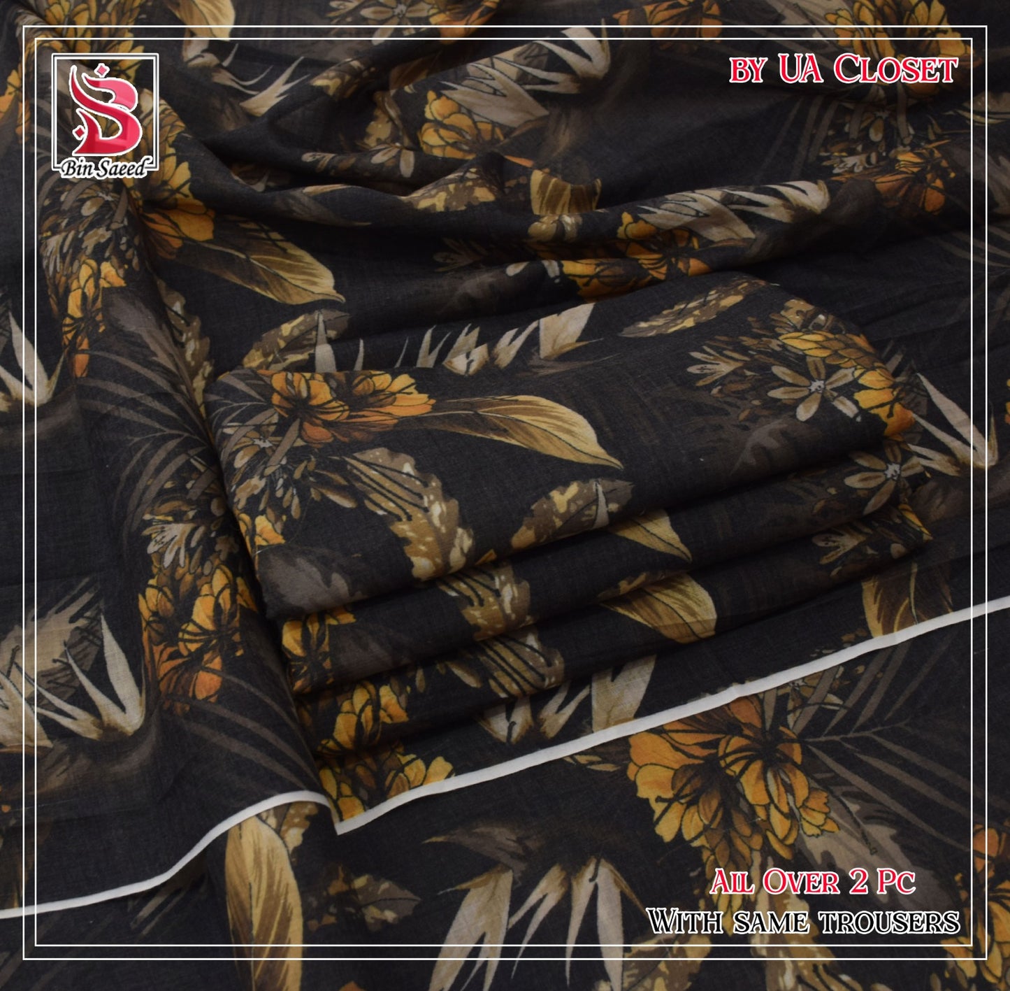 Lawn Ladies: 2-Piece Unstitched Floral Print #186