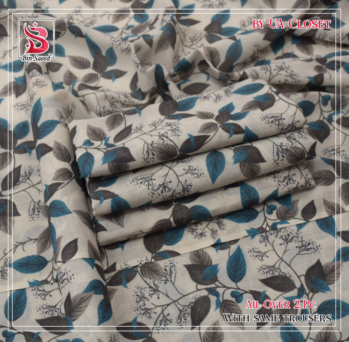 Lawn Ladies: 2-Piece Unstitched Floral Print #195
