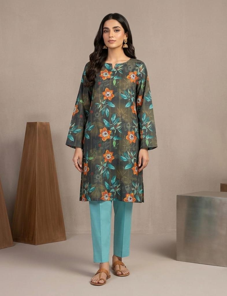 Lawn Ladies: 2-Piece Unstitched Floral Print #110