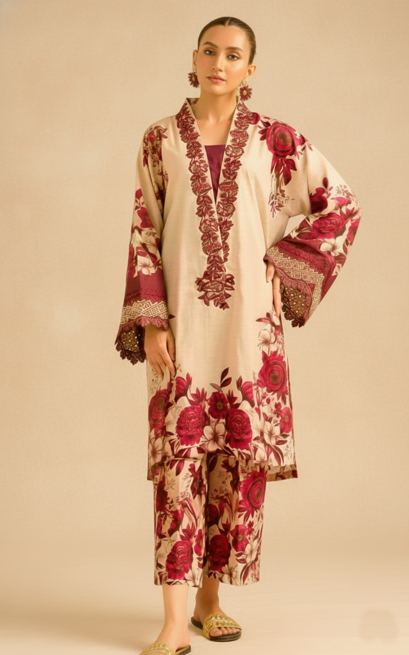 Co-Ord Set Ladies Unstitched 2 PC - #012