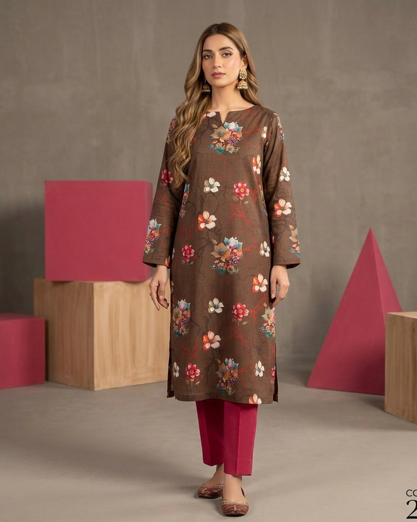 Lawn Ladies: 2-Piece Unstitched Floral Print #174