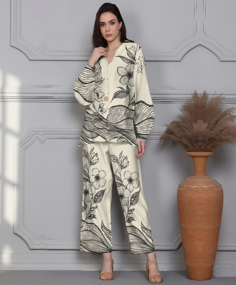 Co-Ord Set Ladies Unstitched 2 PC - #019