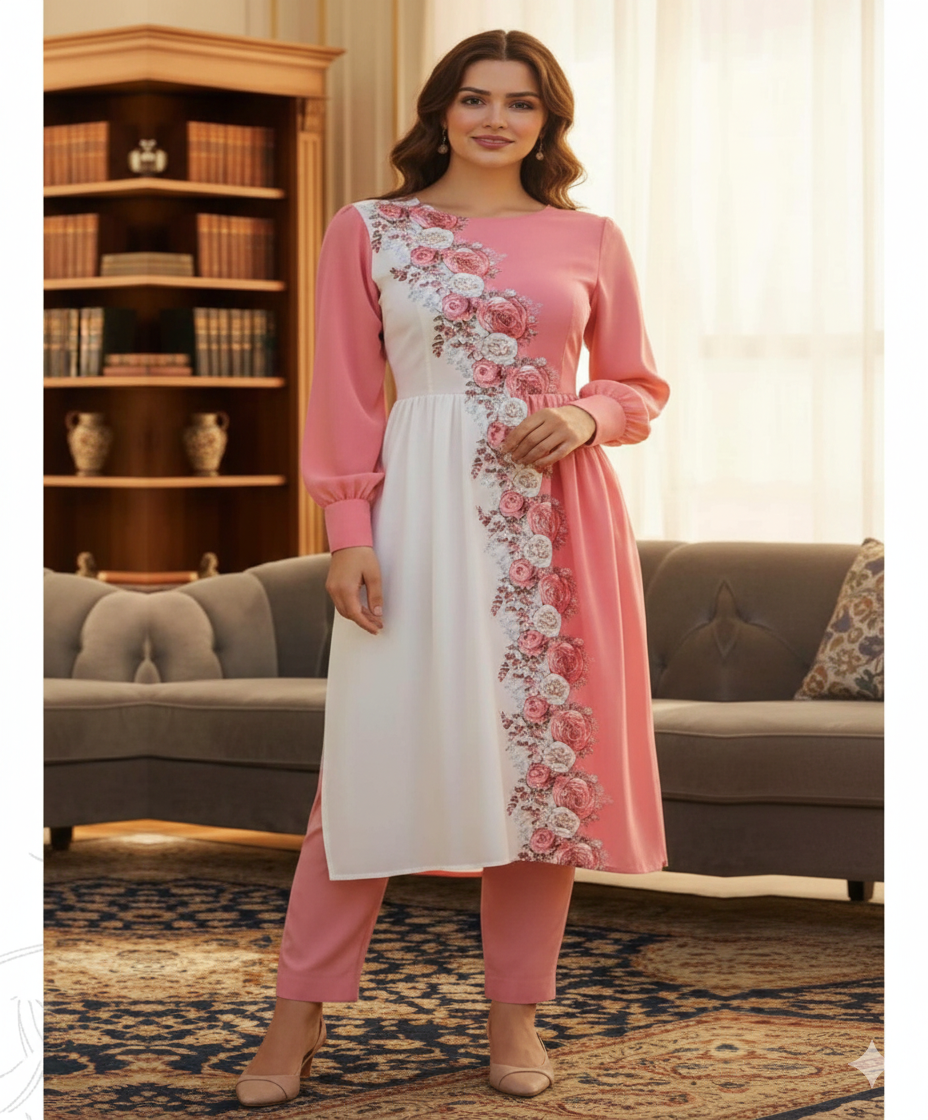 Co-Ord Set Ladies Unstitched 2 PC - #021