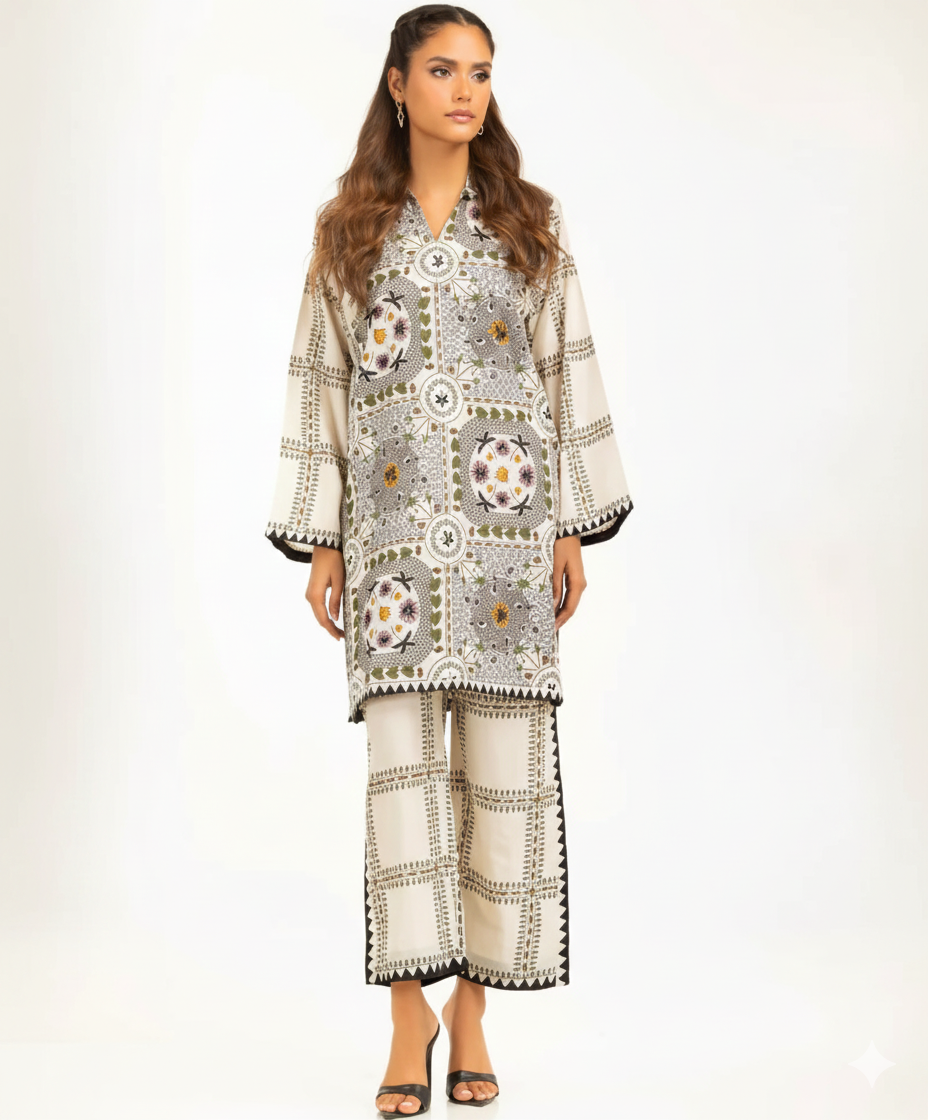 Co-Ord Set Ladies Unstitched 2 PC - #023