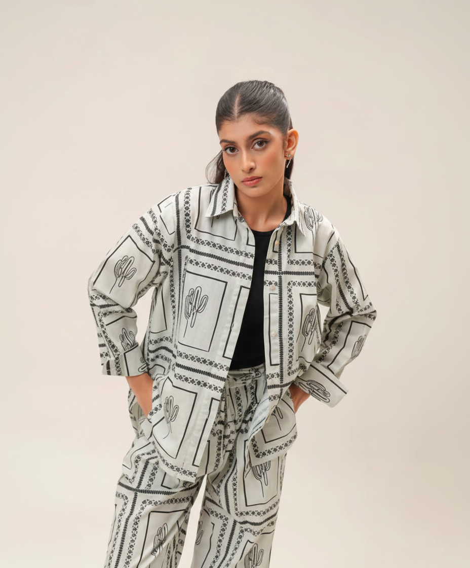 Co-Ord Set Ladies Unstitched 2 PC - #030