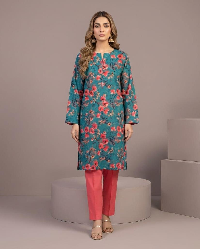 Lawn Ladies: 2-Piece Unstitched Floral Print #157