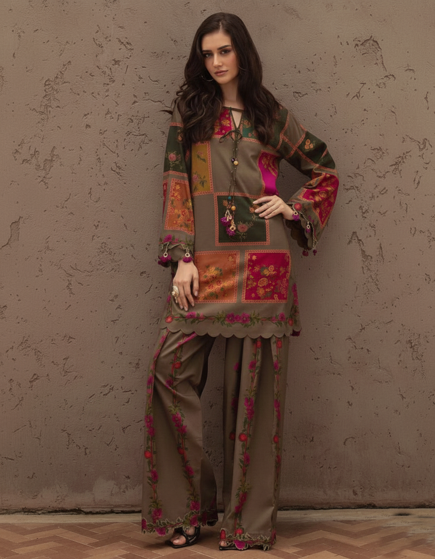 Co-Ord Set Ladies Unstitched 2 PC - #057