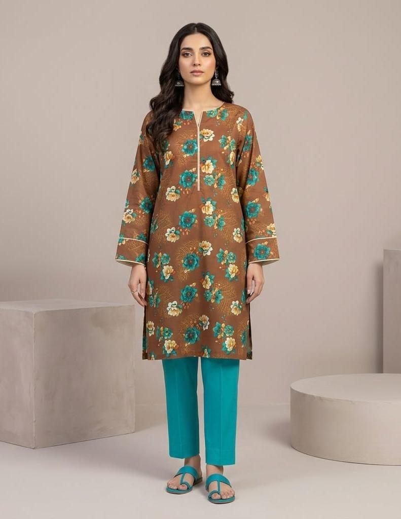 Lawn Ladies: 2-Piece Unstitched Floral Print #158