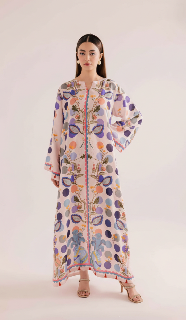 Long Co-Ord Set Ladies Unstitched 2 PC - #080