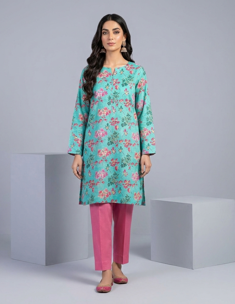 Lawn Ladies: 2-Piece Unstitched Floral Print #108