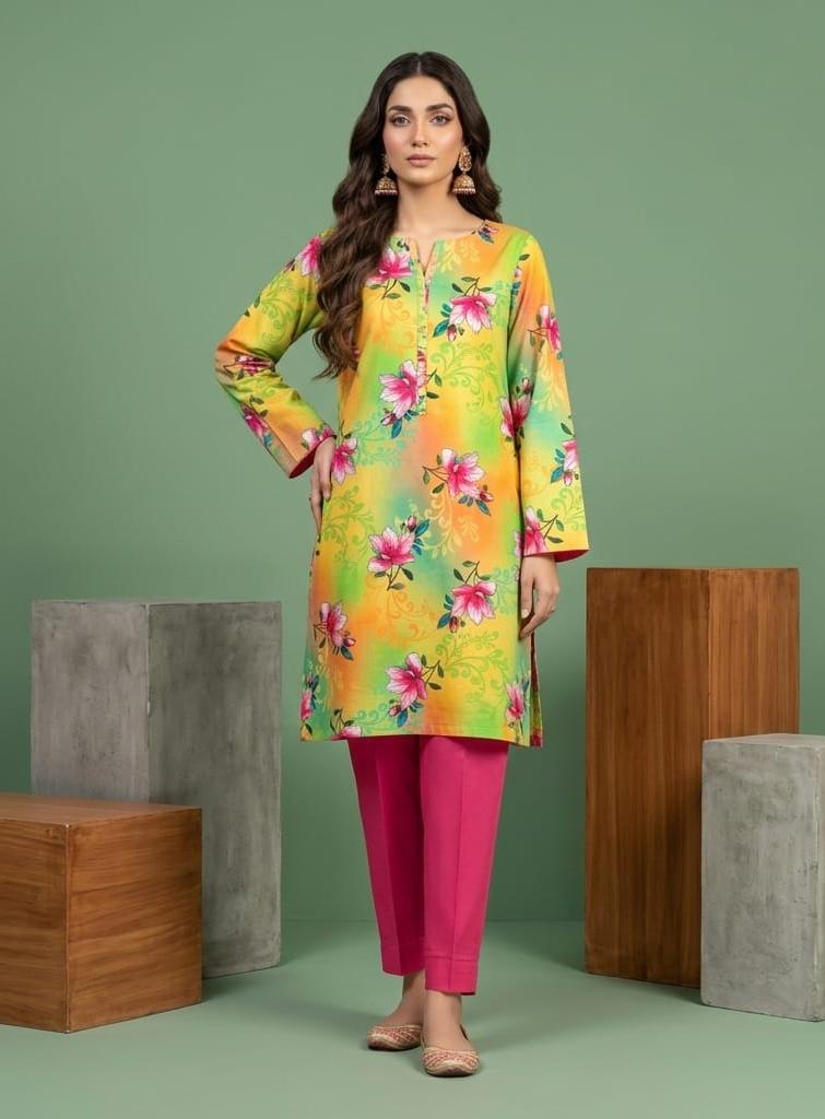 Lawn Ladies: 2-Piece Unstitched Floral Print #109