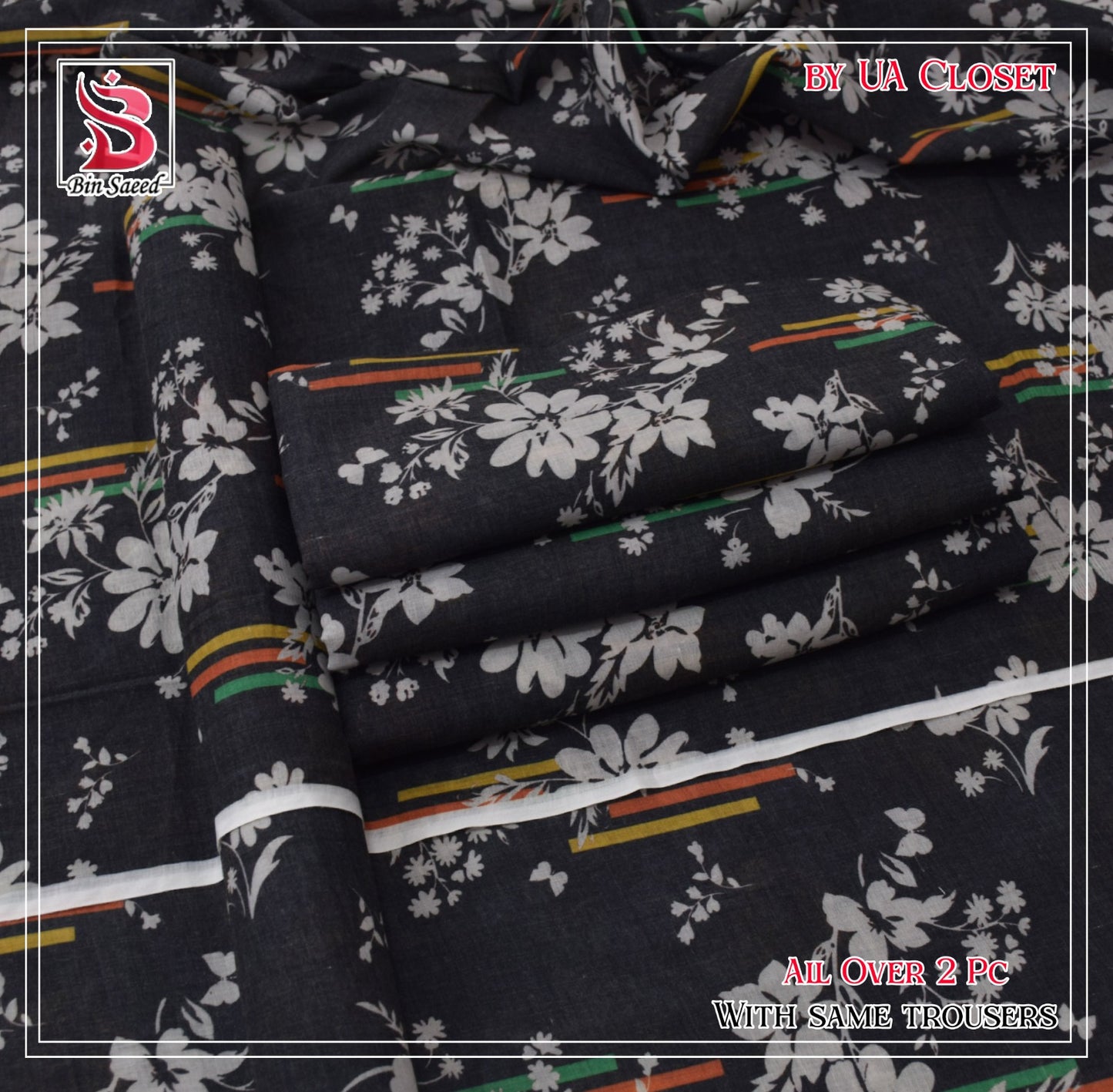 Lawn Ladies: 2-Piece Unstitched Floral Print #181