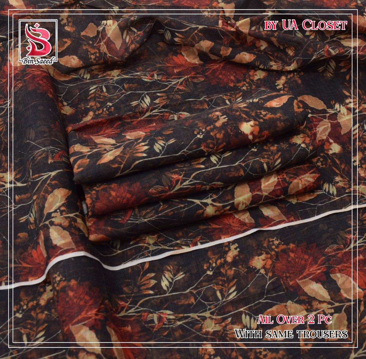 Lawn Ladies: 2-Piece Unstitched Floral Print #194