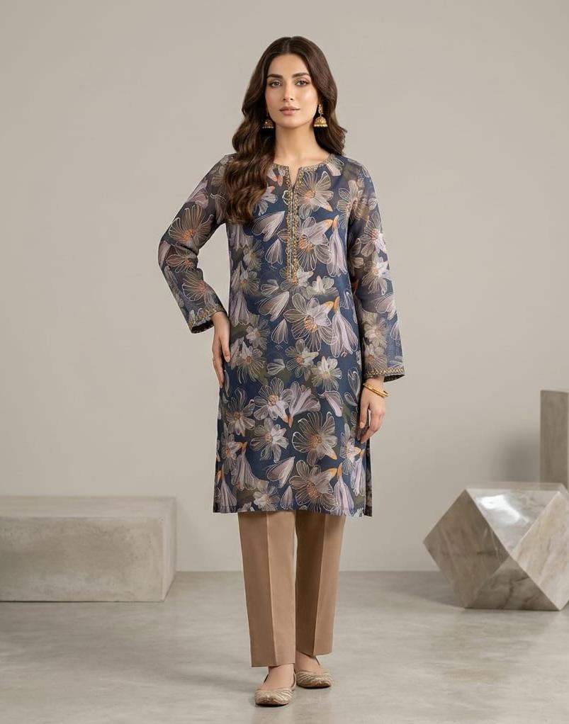 Lawn Ladies: 2-Piece Unstitched Floral Print #111