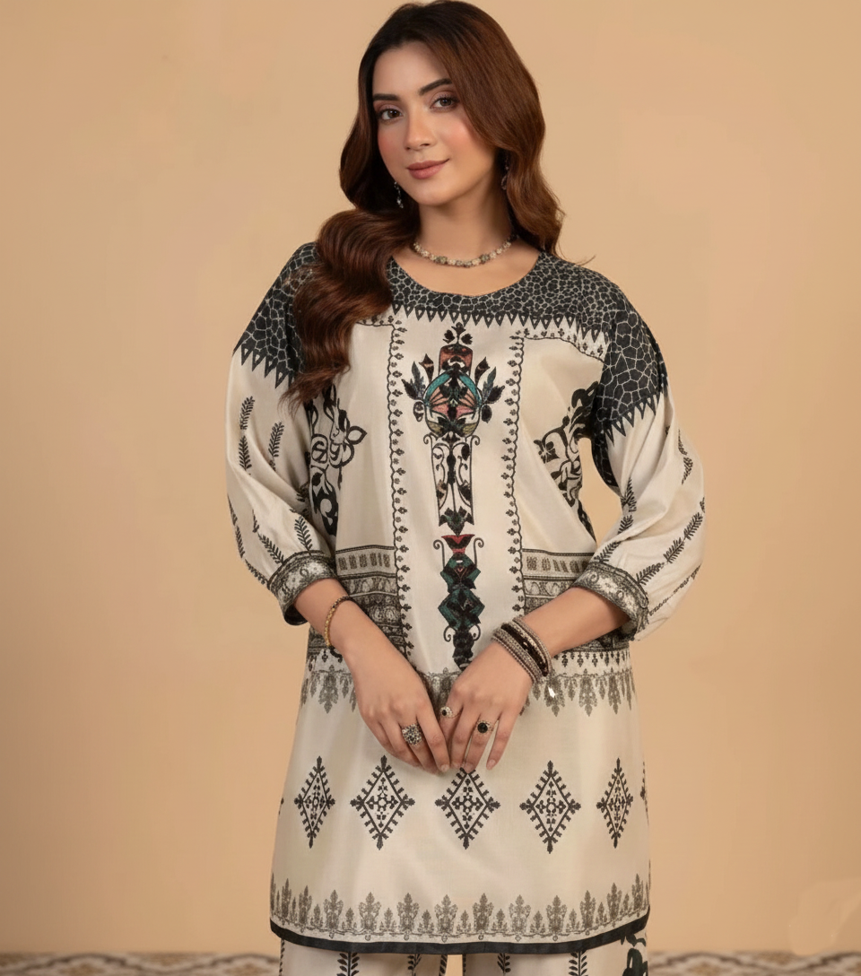 Co-Ord Set Ladies Unstitched 2 PC - #016