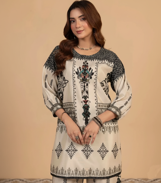 Co-Ord Set Ladies Unstitched 2 PC - #016