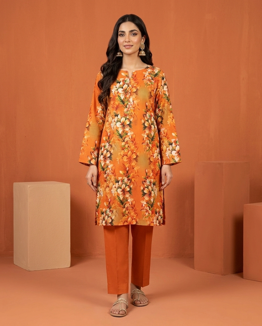 Lawn Ladies: 2-Piece Unstitched Floral Print #164