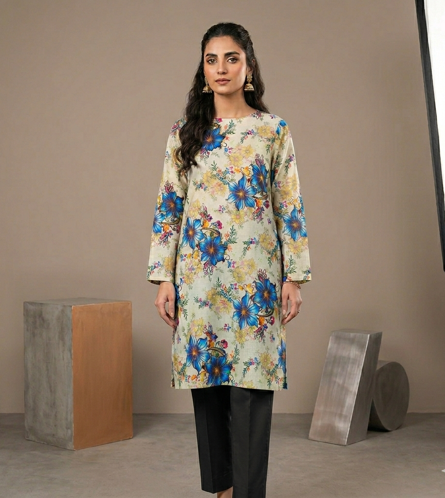 Lawn Ladies: 2-Piece Unstitched Floral Print #166