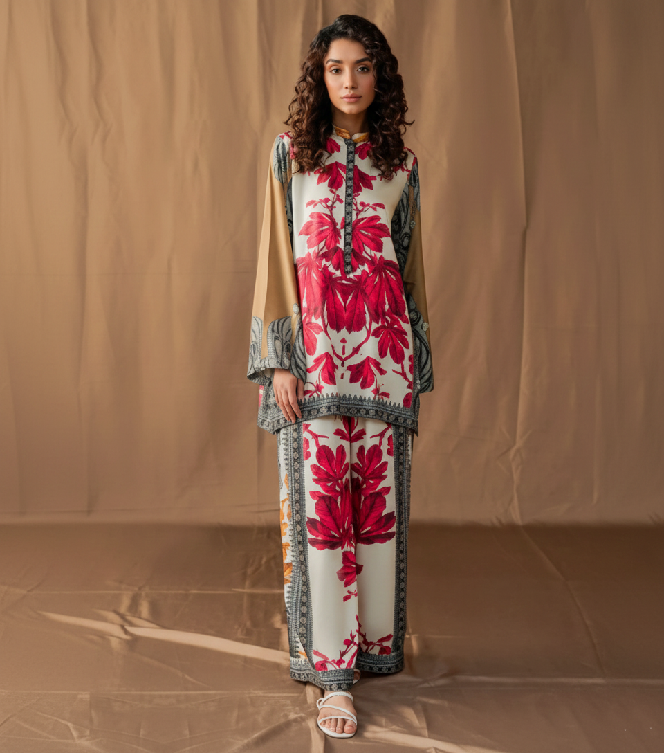 Co-Ord Set Ladies Unstitched 2 PC - #017