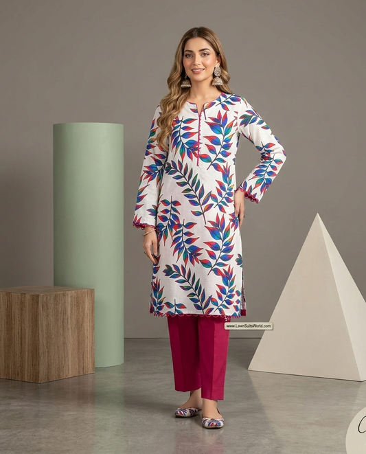 Lawn Ladies: 2-Piece Unstitched Floral Print #173