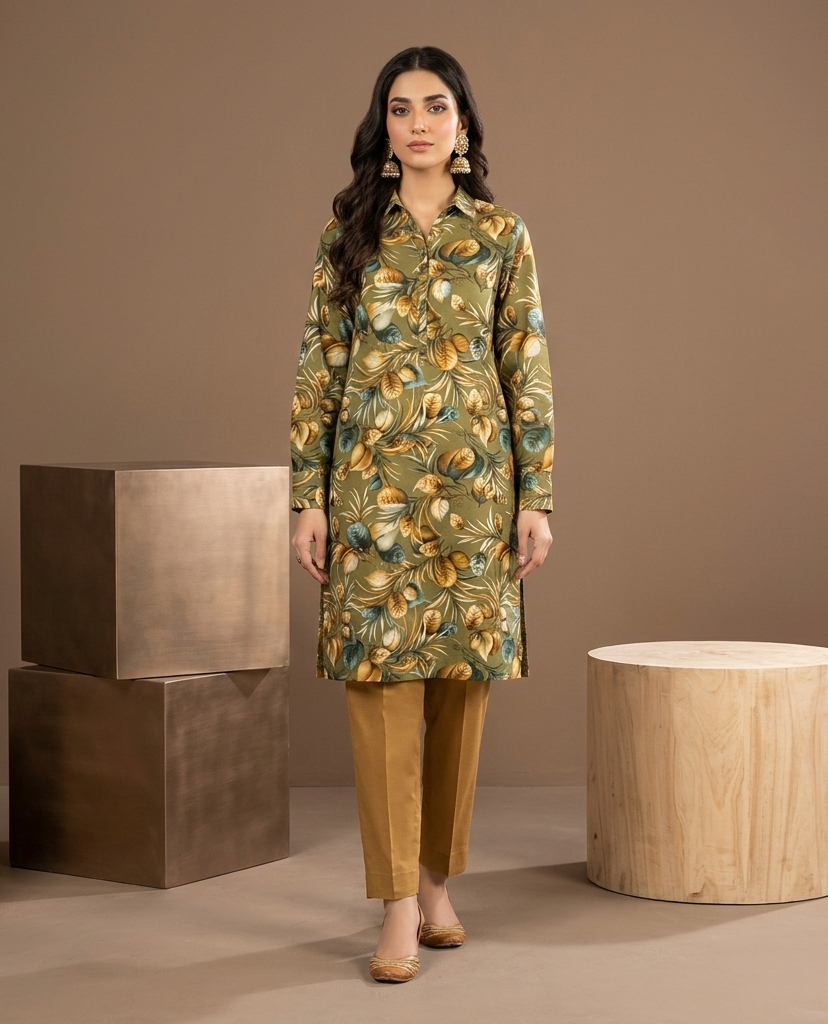 Lawn Ladies: 2-Piece Unstitched Floral Print #117