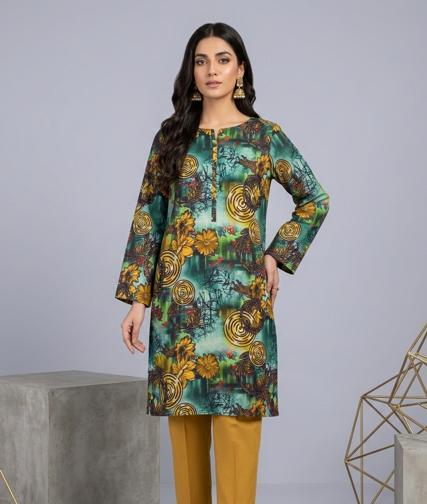 Lawn Ladies: 2-Piece Unstitched Floral Print #118