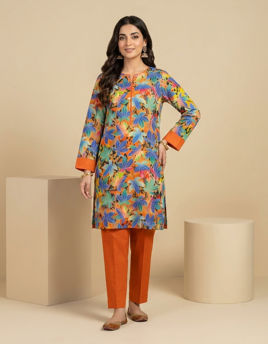 Lawn Ladies: 2-Piece Unstitched Floral Print #119