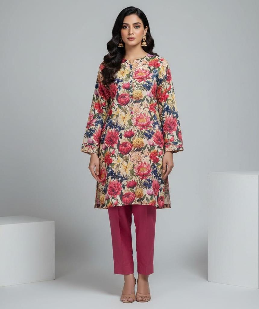 Lawn Ladies: 2-Piece Unstitched Floral Print #101
