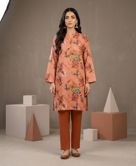 Lawn Ladies: 2-Piece Unstitched Floral Print #123