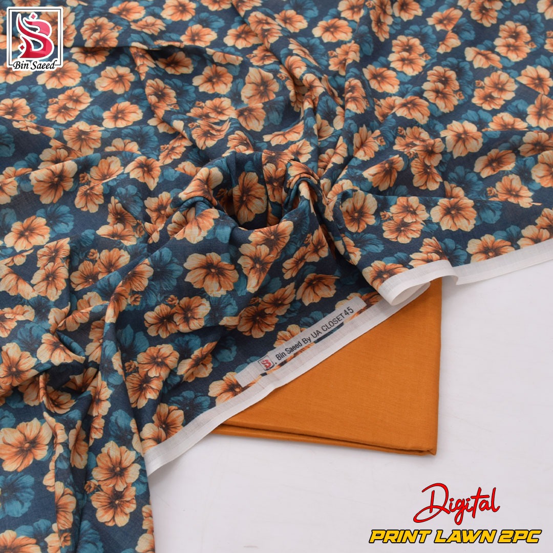 Lawn Ladies: 2-Piece Unstitched Floral Print #123