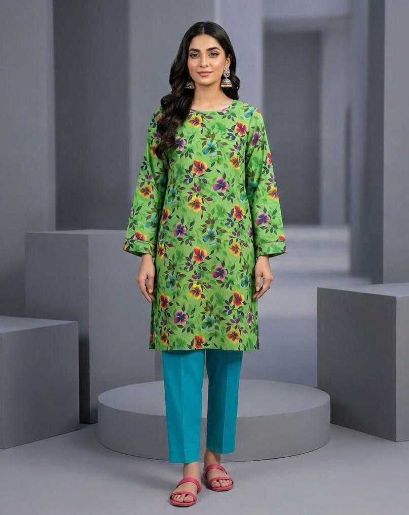 Lawn Ladies: 2-Piece Unstitched Floral Print #129