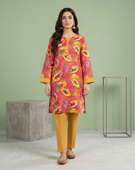Lawn Ladies: 2-Piece Unstitched Floral Print #130
