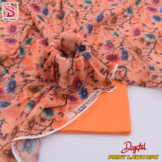 Lawn Ladies: 2-Piece Unstitched Floral Print #131