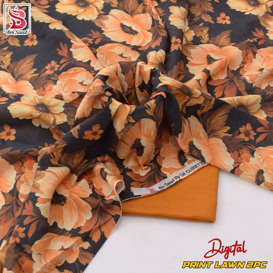Lawn Ladies: 2-Piece Unstitched Floral Print #133