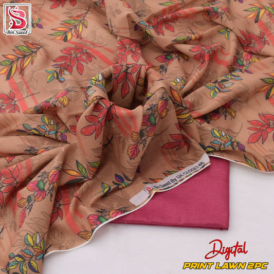 Lawn Ladies: 2-Piece Unstitched Floral Print #134