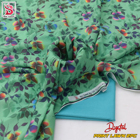 Lawn Ladies: 2-Piece Unstitched Floral Print #135