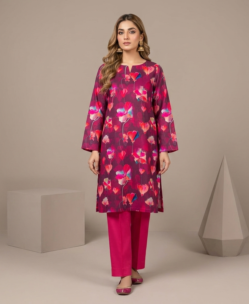 Lawn Ladies: 2-Piece Unstitched Floral Print #135
