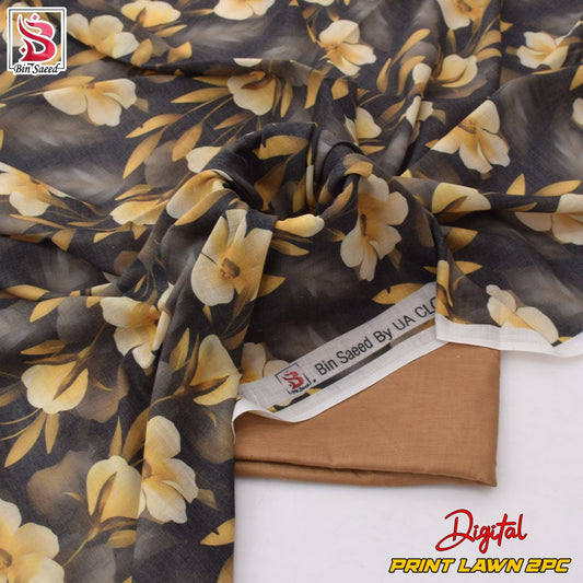 Lawn Ladies: 2-Piece Unstitched Floral Print #136