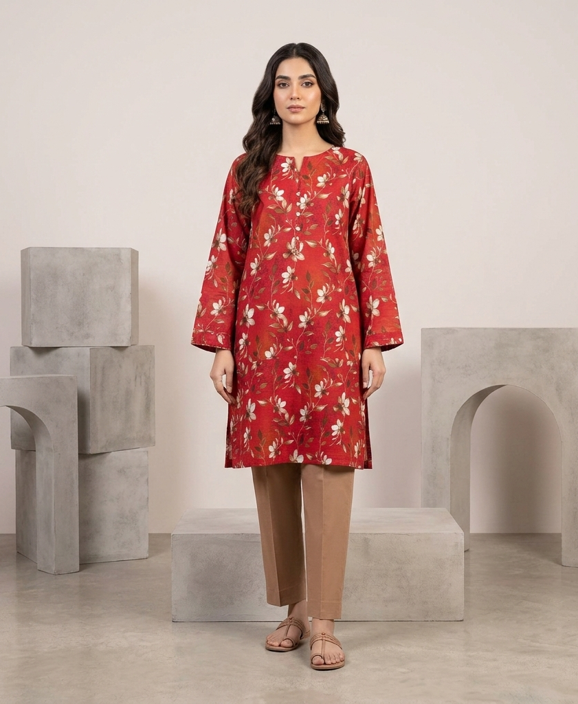 Lawn Ladies: 2-Piece Unstitched Floral Print #137