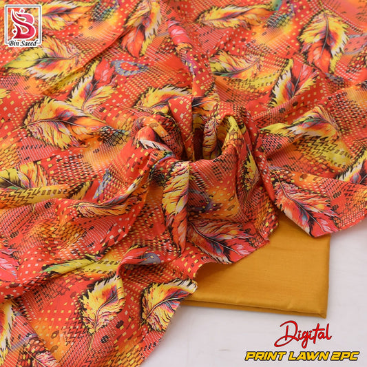 Lawn Ladies: 2-Piece Unstitched Floral Print #137