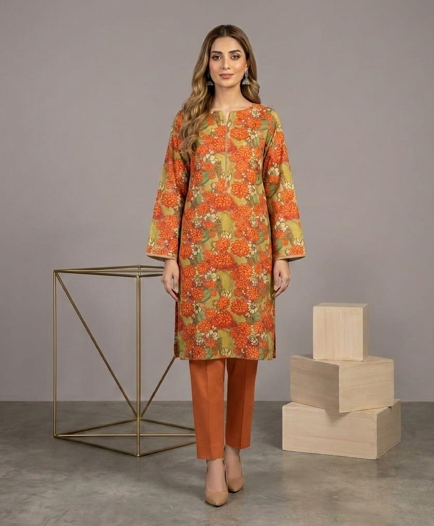 Lawn Ladies: 2-Piece Unstitched Floral Print #138