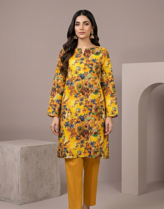 Lawn Ladies: 2-Piece Unstitched Floral Print #103