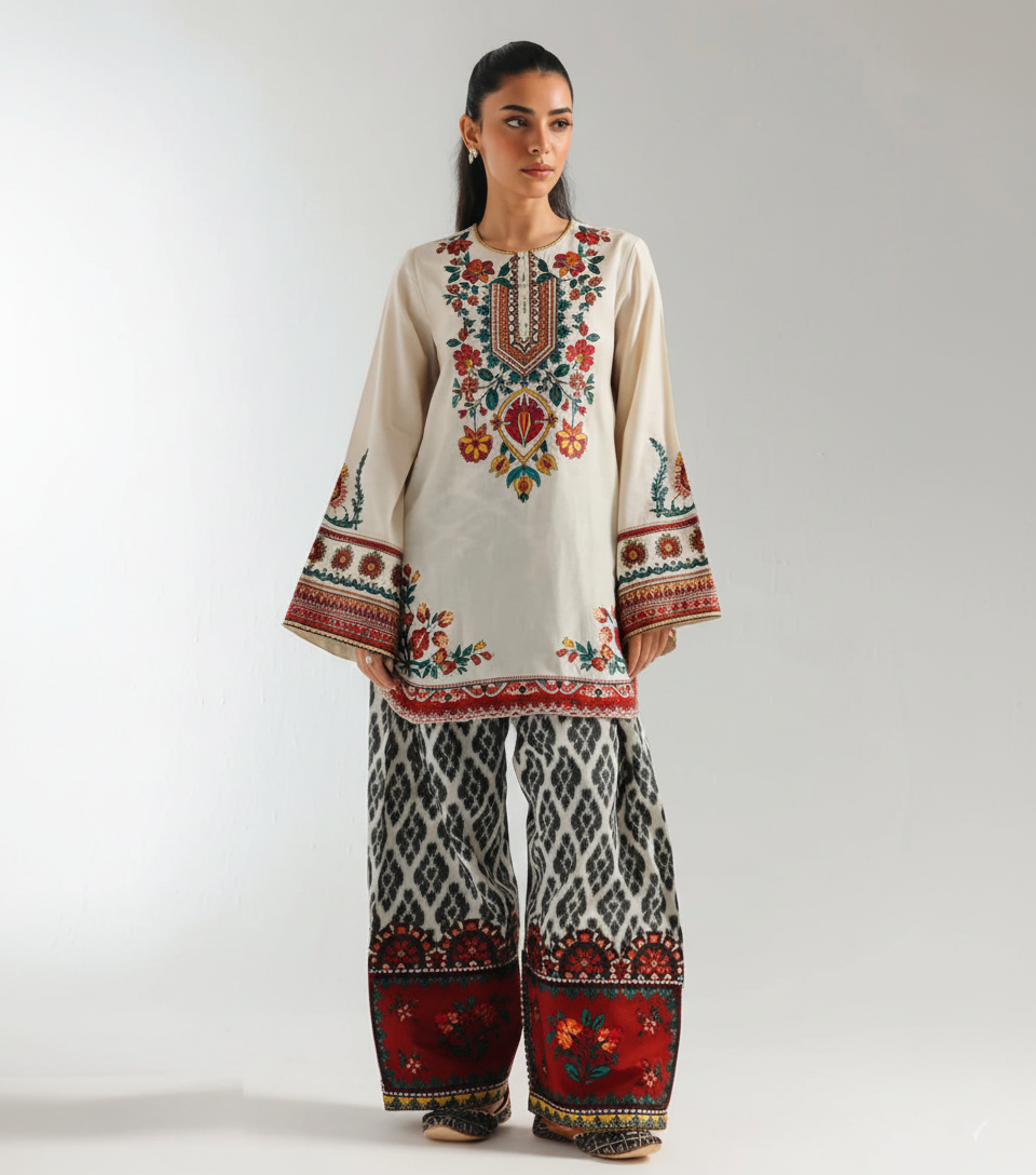 Co-Ord Set Ladies Unstitched 2 PC - #004