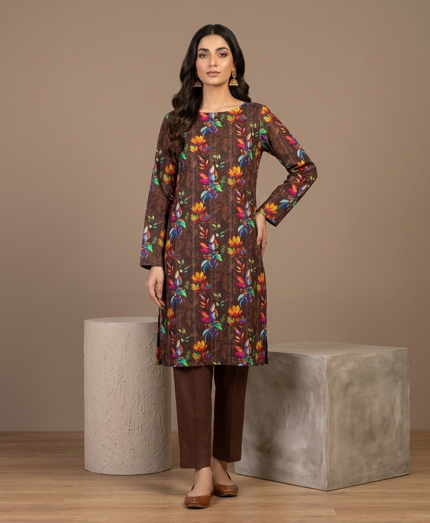 Lawn Ladies: 2-Piece Unstitched Floral Print #142