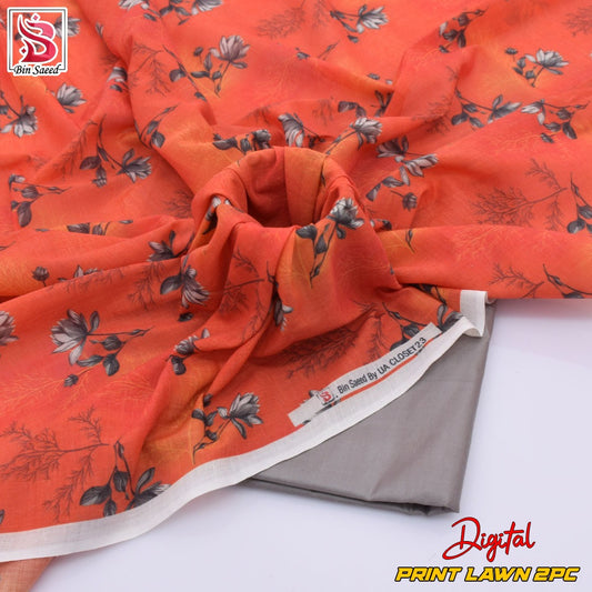 Lawn Ladies: 2-Piece Unstitched Floral Print #145