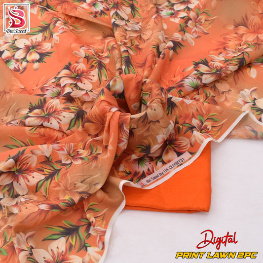 Lawn Ladies: 2-Piece Unstitched Floral Print #148