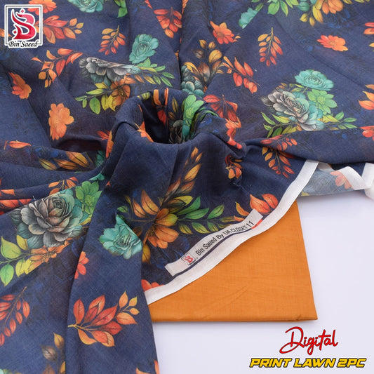 Lawn Ladies: 2-Piece Unstitched Floral Print #151