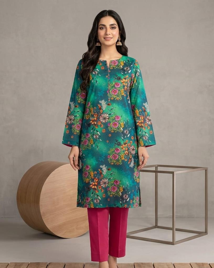 Lawn Ladies: 2-Piece Unstitched Floral Print #152