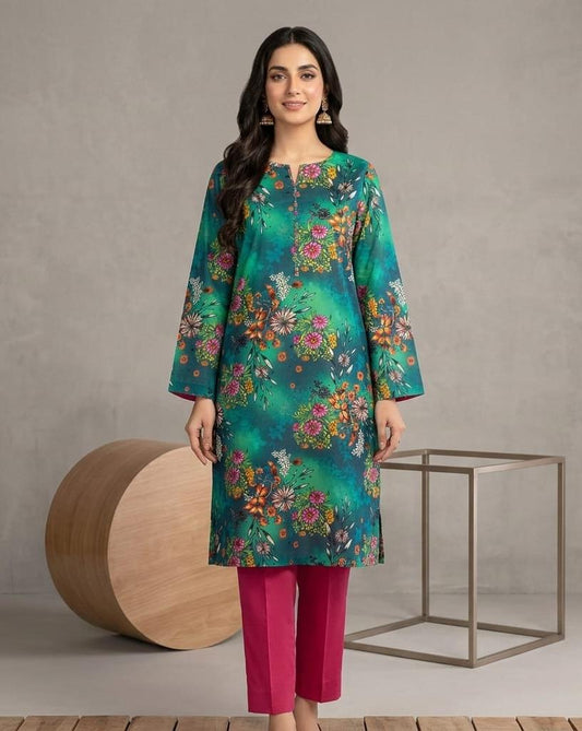 Lawn Ladies: 2-Piece Unstitched Floral Print #152