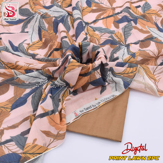 Lawn Ladies: 2-Piece Unstitched Floral Print #153